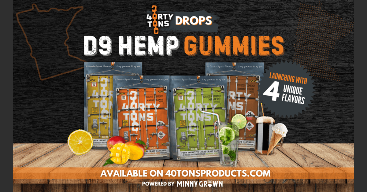 40 Tons and Minny Grown Partner to Launch Social Equity-Focused THC Gummies in Minnesota